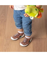 Komuello Infant Boys Breathable Washable Non-Slip Sock Shoes Runner - Brown