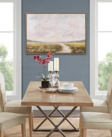 Madison Park Peaceful River Hand Embellished Framed Canvas Abstract Landscape Wall Art