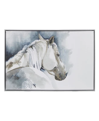 Ink+Ivy Derby Hand Embellished Horse Framed Canvas Wall Art