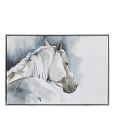 Ink+Ivy Derby Hand Embellished Horse Framed Canvas Wall Art