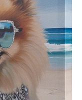 Madison Park Beach Dogs Pomeranian Canvas Wall Art