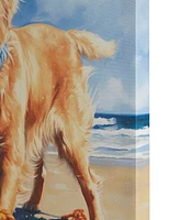 Madison Park Beach Dogs Golden Retriever Canvas Wall Art