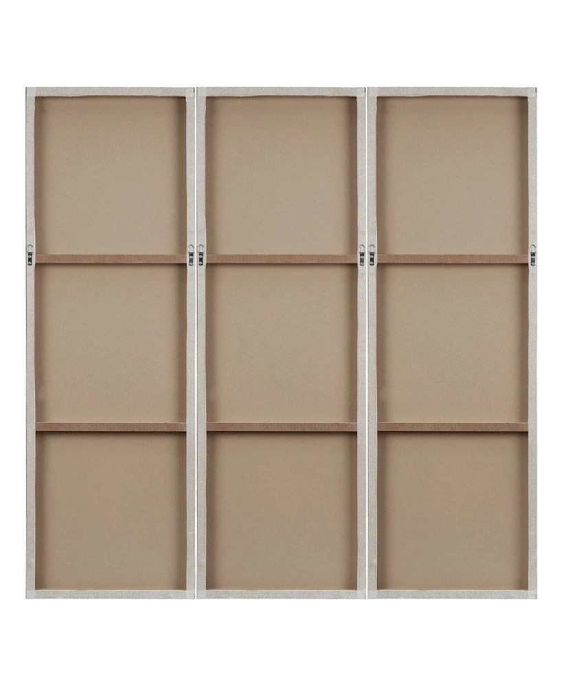 Madison Park Signature Sunburst Hand Painted Triptych 3-Pc Dimensional Resin Wall Art Set