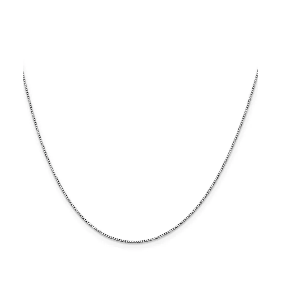 18K White Gold 24" Box with Lobster Clasp Chain Necklace