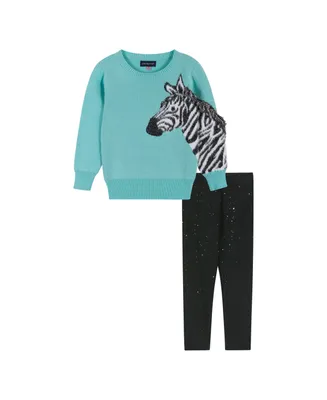 Toddler/Child Girls Zebra Sweater Set