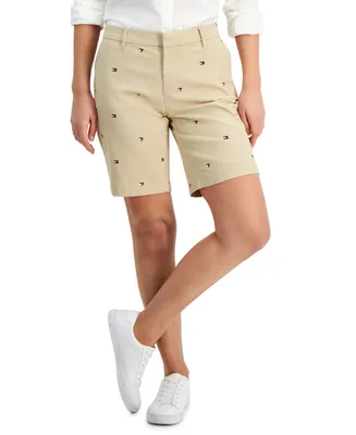 Tommy Hilfiger Women's 9" Cotton Bermuda Shorts