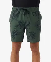 O'Neill Men's Stockton 18" Print Elastic Waist Hybrid Shorts