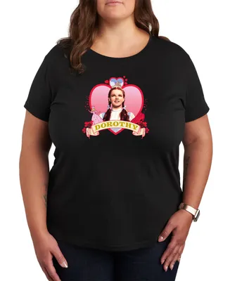 Hybrid Apparel Trendy Plus Wizard of Oz Dorothy Hearts Graphic T-shirt