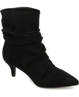 Journee Collection Women's Jo Slouchy Kitten Heel Dress Booties