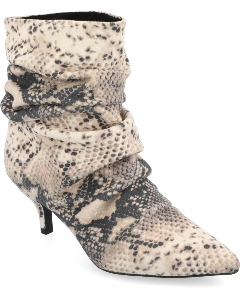 Journee Collection Women's Jo Slouchy Kitten Heel Dress Booties