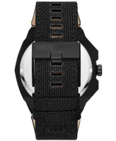 Diesel Men's Framed Solar Three Hand Black Pro-Planet Textile Watch 51mm