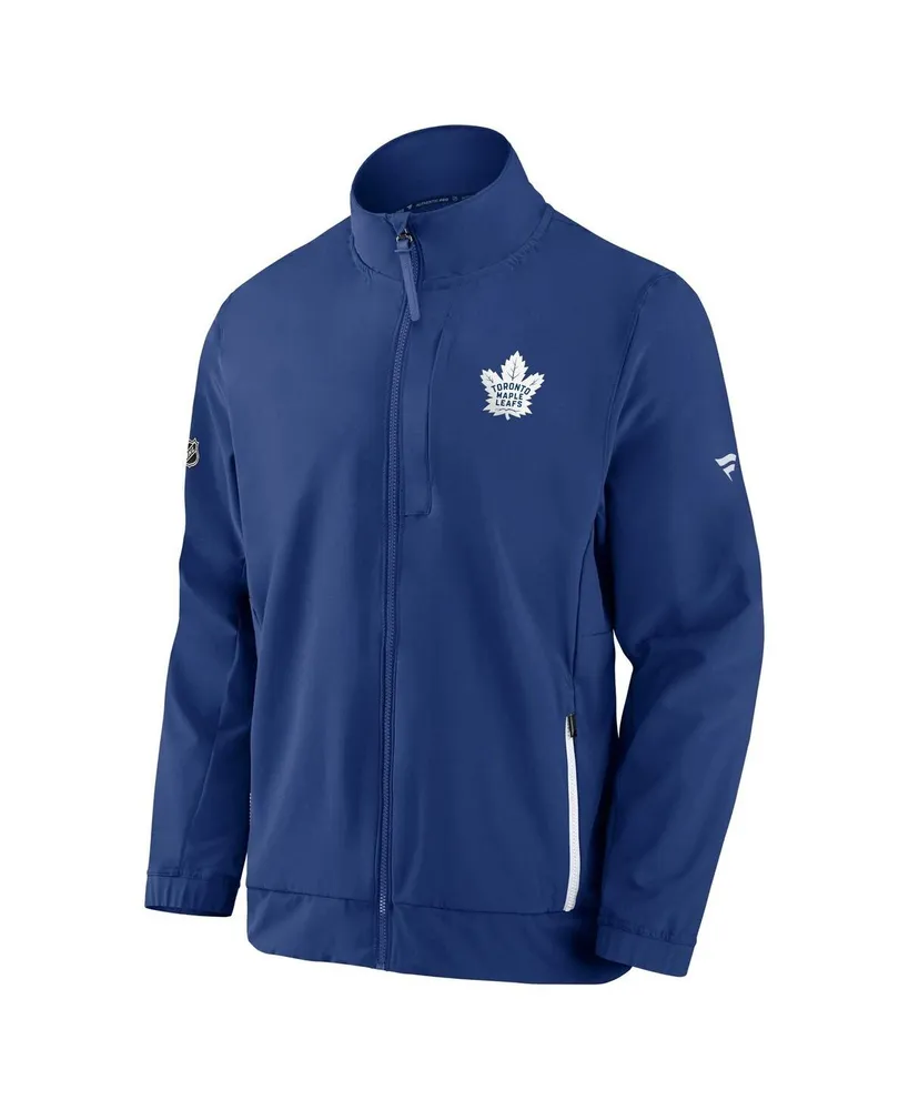 Men's Fanatics Blue Toronto Maple Leafs Authentic Pro Rink Coaches Full-Zip Jacket