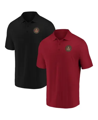 Men's Fanatics Black, Red Atlanta United Fc Primary Logo Two-Pack Polo Shirt Set