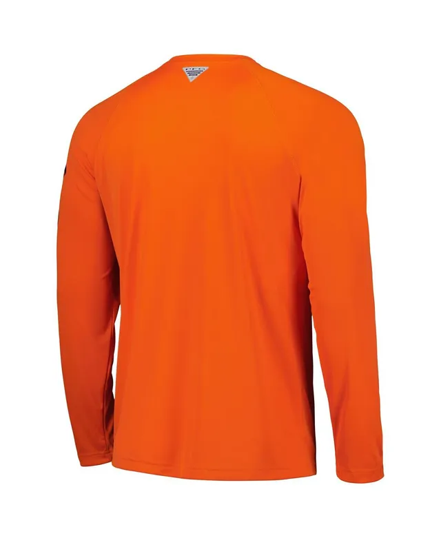 Lids Texas Longhorns Columbia PFG Terminal Tackle Omni-Shade Raglan Long  Sleeve T-Shirt - Orange