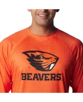 Men's Columbia Orange Oregon State Beavers Pfg Terminal Tackle Omni-Shade Raglan Long Sleeve T-shirt