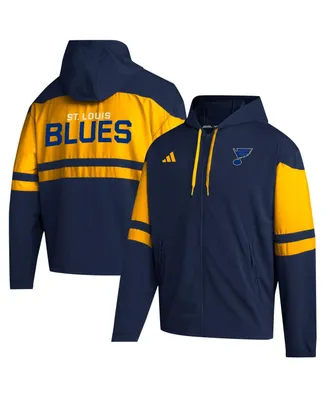 Men's adidas Navy St. Louis Blues Full-Zip Hoodie