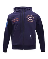 Men's Pro Standard Navy Chicago Bears Hybrid Woven Full-Zip Hoodie