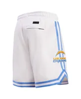 Men's Pro Standard White Los Angeles Chargers Classic Chenille Shorts