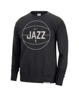 Men's Nike Black Utah Jazz 2023/24 Authentic Standard Issue Travel Performance Pullover Sweatshirt