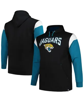Men's Profile Black Jacksonville Jaguars Big and Tall Trench Battle Pullover Hoodie