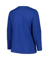 Women's Fanatics Royal Indianapolis Colts Plus Foiled Play Long Sleeve T-shirt