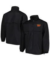 Men's Dunbrooke Black Washington Commanders Triumph Fleece Full-Zip Jacket