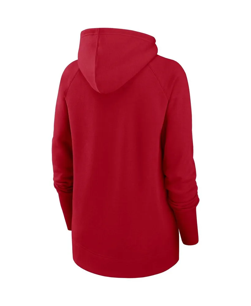 Women's Nike Red Tampa Bay Buccaneers Asymmetrical Raglan Full-Zip Hoodie