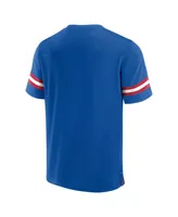 Men's Fanatics Royal New York Giants Jersey Tackle V-Neck T-shirt