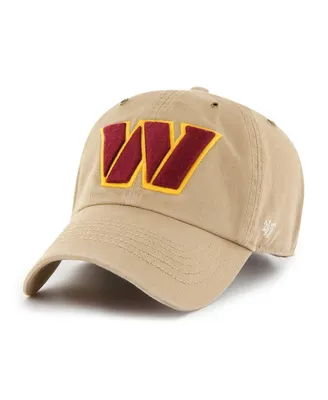 Men's '47 Brand Khaki Washington Commanders Overton Clean Up Adjustable Hat