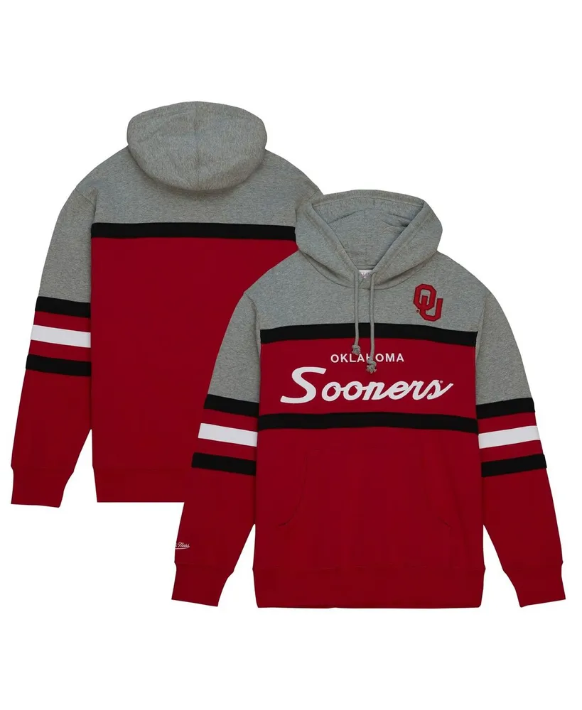 Men's Mitchell & Ness Red Oklahoma Sooners Head Coach Pullover Hoodie