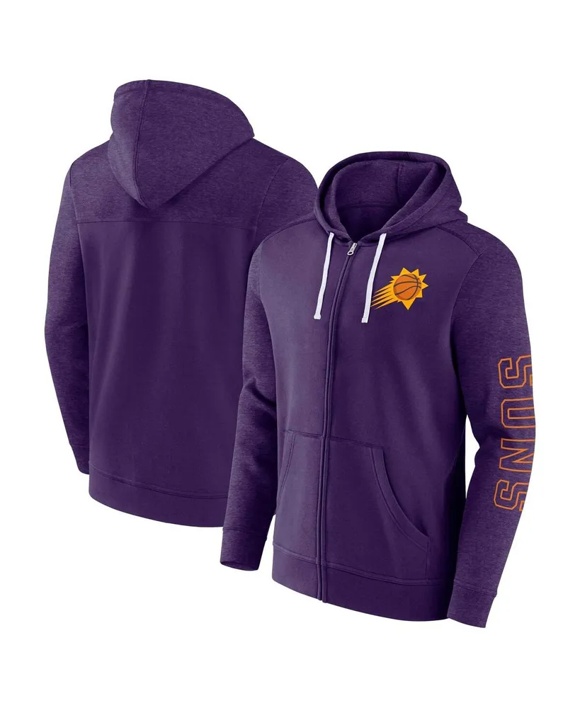 Men's Fanatics Branded Purple/Black Phoenix Suns Attack Colorblock Pullover  Hoodie