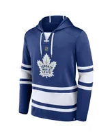 Men's Fanatics Auston Matthews Blue Toronto Maple Leafs Name and Number Lace-Up Pullover Hoodie