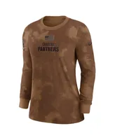 Women's Nike Brown Carolina Panthers 2023 Salute to Service Long Sleeve T-shirt