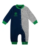 Infant Boys and Girls Navy Notre Dame Fighting Irish Playbook Two-Tone Sleeper