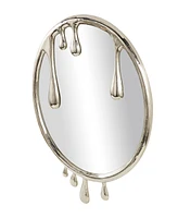 Rosemary Lane Aluminum Abstract Drip Wall Mirror with Melting Designed Frame, 36" x 1" x 43"