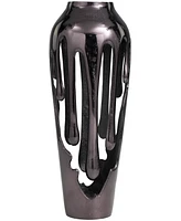 Rosemary Lane Aluminum Drip Vase with Melting Designed Body