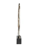 Rosemary Lane Aluminum Abstract Metallic Melting Drip Collection Sculpture with Marble Base