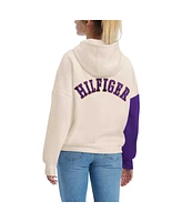 Women's Tommy Hilfiger Cream, Purple Minnesota Vikings Harriet Pullover Hoodie