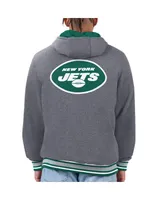 Men's G-iii Sports by Carl Banks Green, Gray New York Jets Commemorative Reversible Full-Zip Jacket