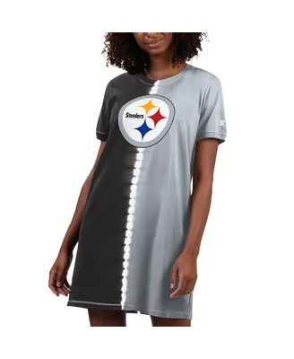 Women's Starter Black Pittsburgh Steelers Ace Tie-Dye T-shirt Dress