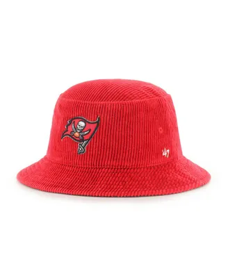 Men's '47 Brand Red Tampa Bay Buccaneers Thick Cord Bucket Hat