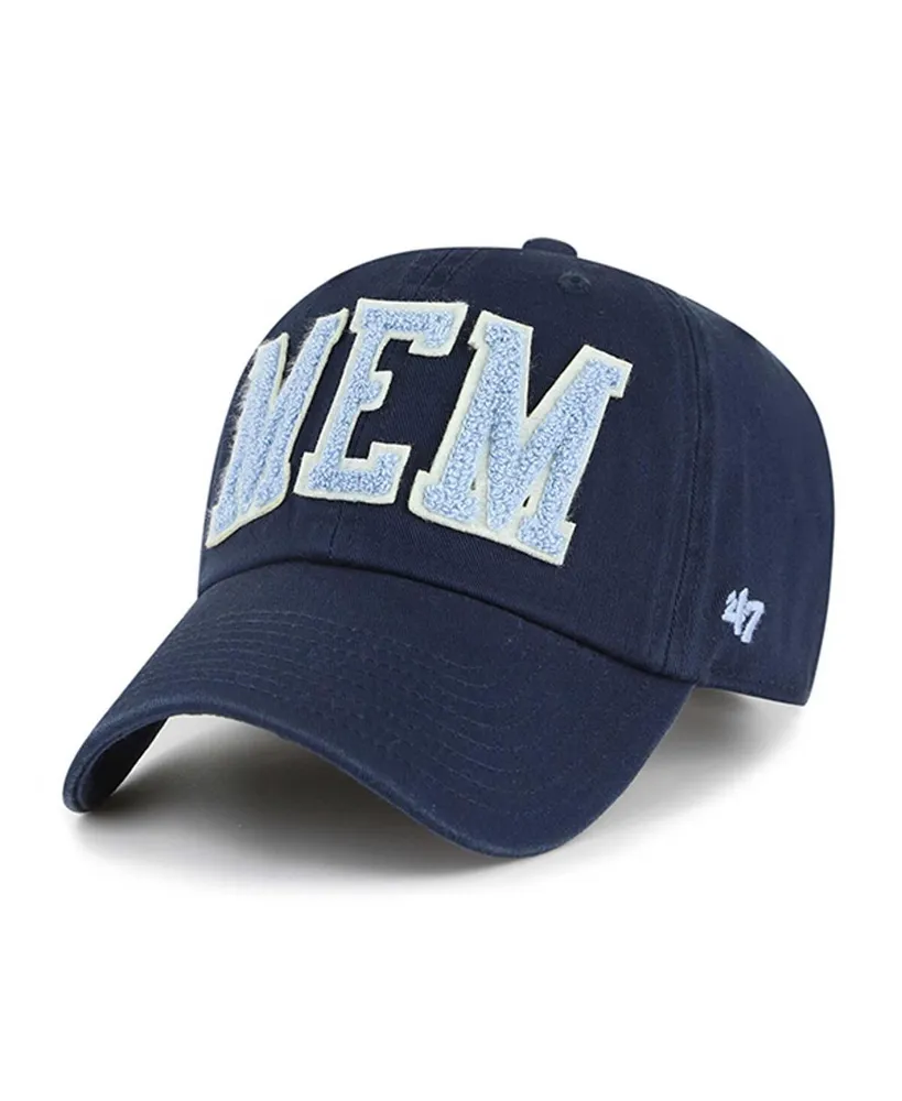 Men's '47 Brand Navy Memphis Grizzlies Hand Off Clean Up Adjustable Hat