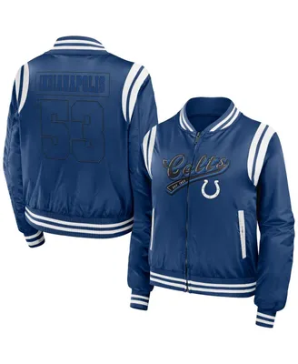 Women's Wear by Erin Andrews Royal Indianapolis Colts Bomber Full-Zip Jacket