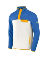 Men's Nfl x Darius Rucker Collection by Fanatics Powder Blue, Cream Los Angeles Chargers Micro Fleece Quarter-Snap Jacket