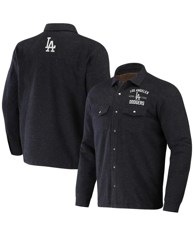 Men's Darius Rucker Collection by Fanatics Black Los Angeles Dodgers Ringstop Full-Snap Shacket