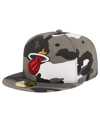 Men's New Era Miami Heat Snow Camo 59FIFTY Fitted Hat