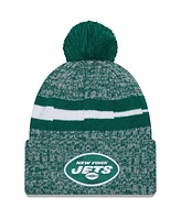 Men's New Era Green New York Jets 2023 Sideline Cuffed Knit Hat with Pom