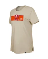 Women's New Era Tan Tampa Bay Buccaneers Third Down Historic T-shirt