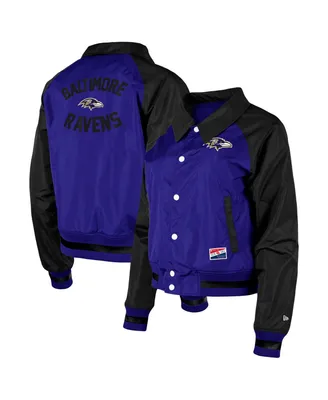 Women's New Era Purple Baltimore Ravens Coaches Raglan Full-Snap Jacket