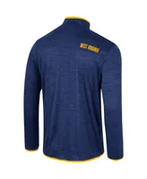 Men's Colosseum Navy West Virginia Mountaineers Wright Quarter-Zip Windshirt